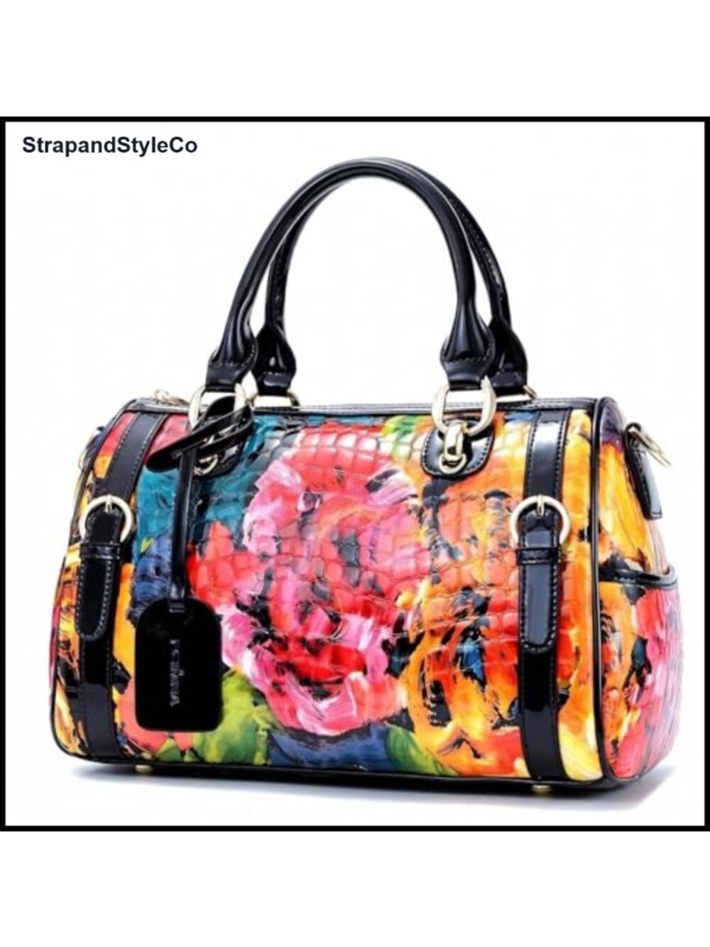 Genuine Leather Top-Grain Cowhide Satchel Crossbody Tote Bag Purse